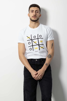  Camiseta 3 En Raya Blanca