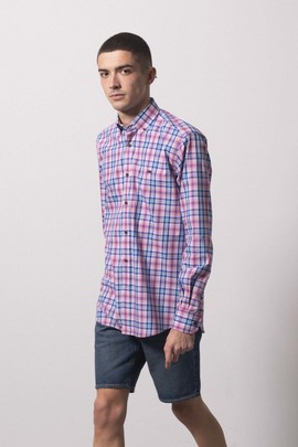  Camisa Klout Madras Rosa Para Hombre