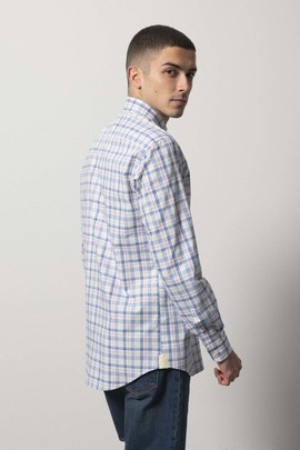  Camisa Klout Madras Blanco Para Hombre