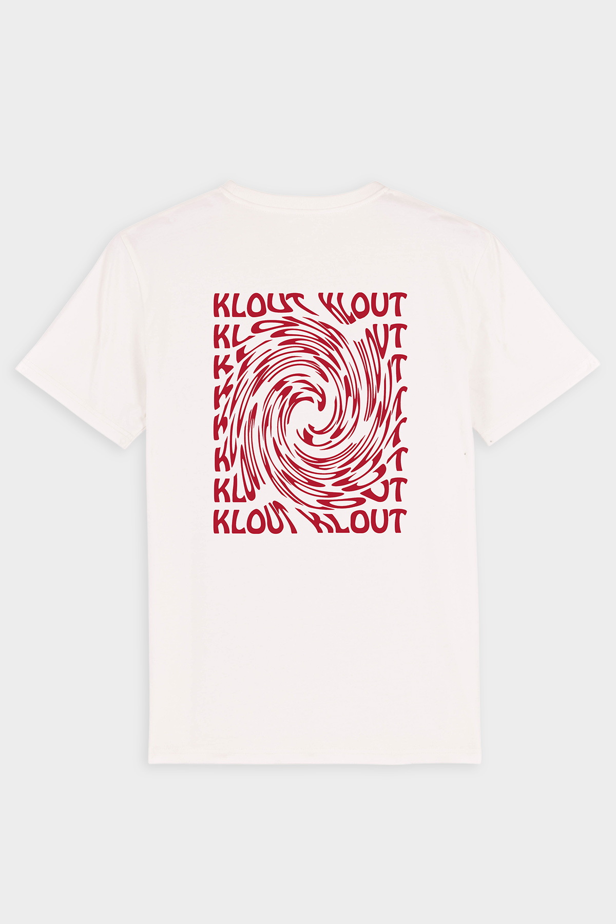Camiseta Klout Tornado Blanco Vintage y Rojo