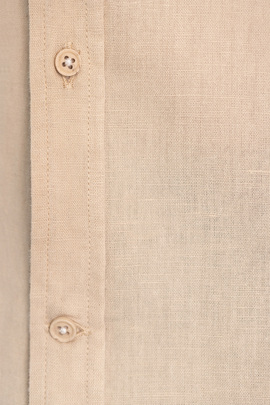  Camisa Klout Lino Mao Beige para Hombre