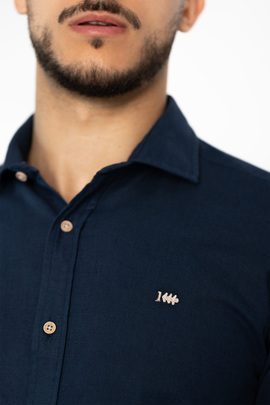  Camisa Klout Lino Azul Marino para Hombre
