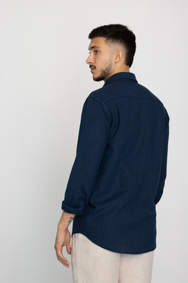  Camisa Klout Lino Azul Marino para Hombre