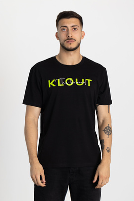  Camiseta Klout Neon Logo Bordado Negro