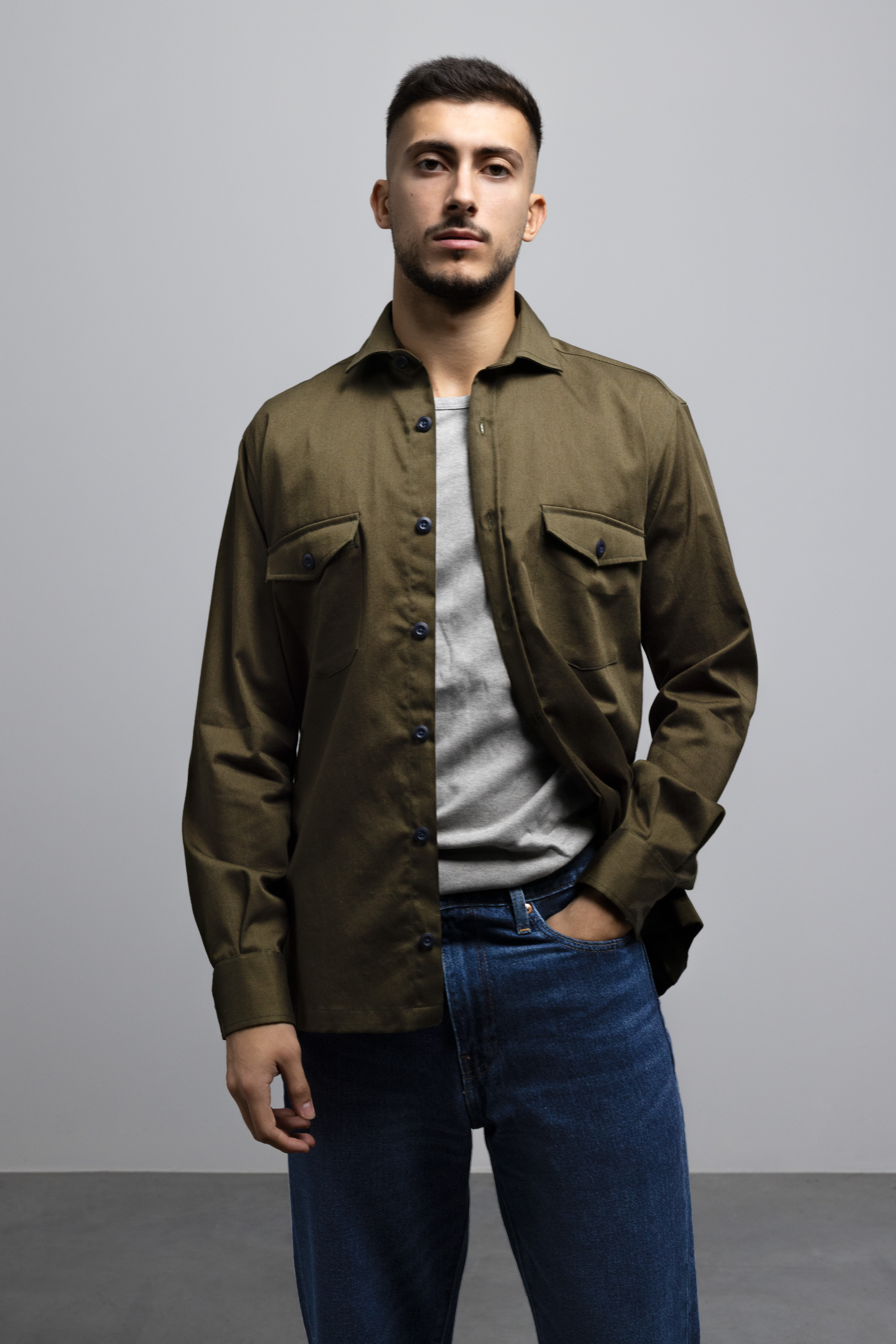 Sobrecamisa Klout Safari Verde para Hombre