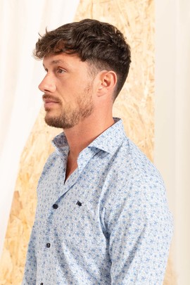  Camisa Klout Anton Azul Claro Para Hombre