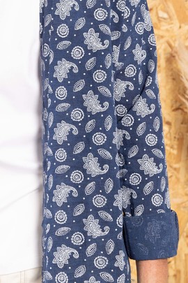  Camisa Klout Paisley Azul Marino Para Hombre