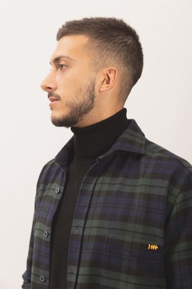  Sobrecamisa Klout Tartan Verde y Azul Marino 