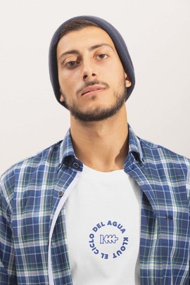  Camisa Klout Septembro Cuadros Azul para Hombre