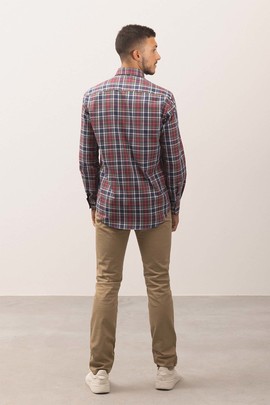  Camisa Klout Basto Azul y Rojo para Hombre