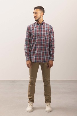  Camisa Klout Basto Azul y Rojo para Hombre
