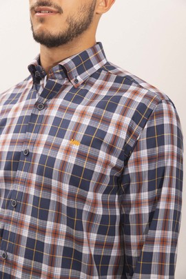  Camisa Klout Breca Azul y Naranja para Hombre