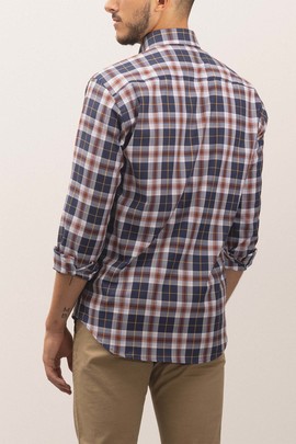  Camisa Klout Breca Azul y Naranja para Hombre