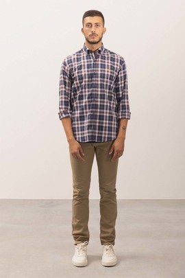  Camisa Klout Breca Azul y Naranja para Hombre